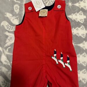 TBBC 6-12 months Toy Soldier NWT Overall